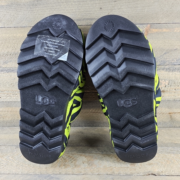 UGG Maxi Slide Platform Tiger Print Key Lime Black - Picture 7 of 12